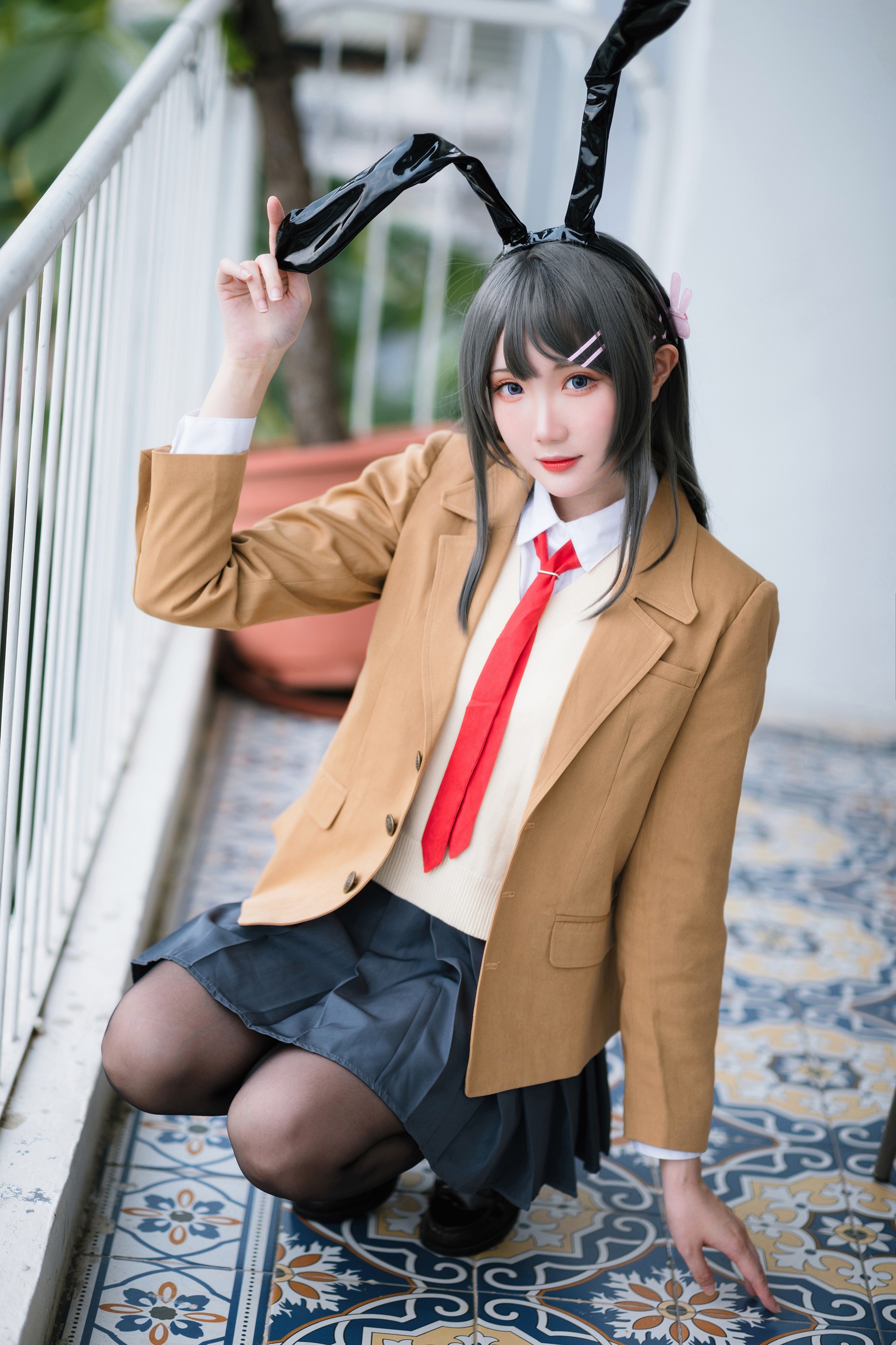 图片[1]-瓜希酱 – NO.091 樱岛麻衣 校服[20P]-XikXak